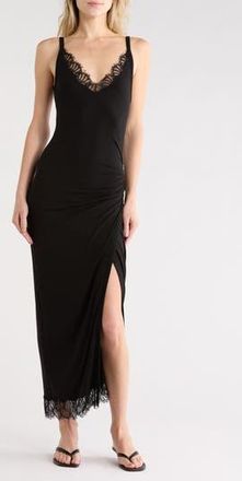 SIMKHAI Yulia Draped Midi Dress in Black at Nordstrom Rack, Size Medium