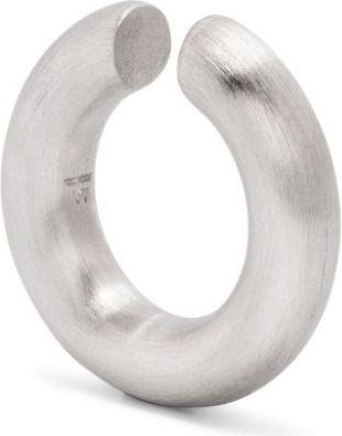 Tom Wood Chunky Satin M Ear Cuff - Unisex - White Rhodium Plated Sterling Silver