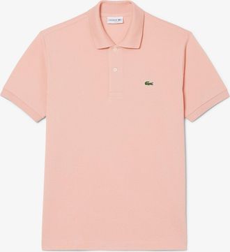 Lacoste L.12.12 Classic Fit Mens Short Sleeve Polo Shirt Fit in Coral Cotton - Size Medium