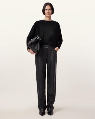 AllSaints Julieana Wrap Merino Wool Sweater