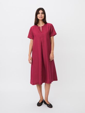 Masai Manipani Linen Tunic Dress in Beet Red at Nordstrom, Size X-Large