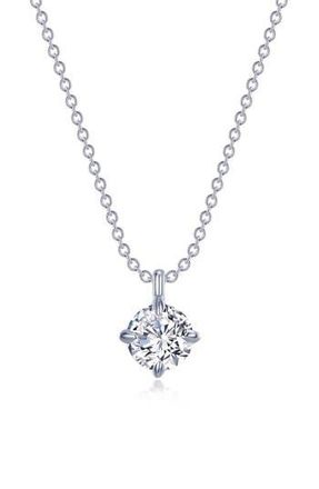 Lafonn Claw Simulated Diamond Solitaire Pendant Necklace in Silver at Nordstrom Rack, Size 20