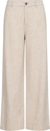 Part Two Broeken, Dames, Beige, XS, Wijde broek