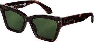 Off-white Off White Unisex-zonnebril voor volwassenen in Cincinnati-stijl met kattenoogmontuur (Havana)