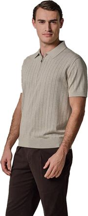 Profuomo Poloshirt met rits beige Profuomo normale fit