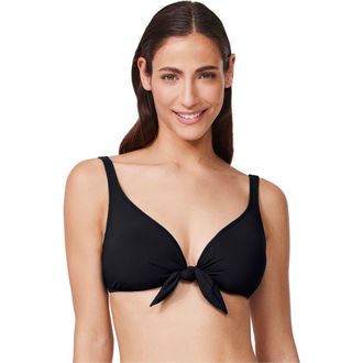Gottex Tutti Frutti Underwire Tie Front Bikini Top in Black at Nordstrom, Size 12