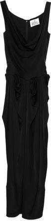 Vivienne Westwood gathered-detailed midi dress - women - Viscose - 40 - Black