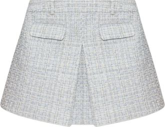 Self Portrait Minigonna in tweed - Blu