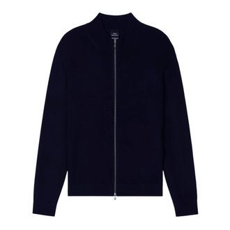A|X Armani Exchange Zip-throughs, male, Blue, Size: 2XL Armani Exchange Sweaters Blu