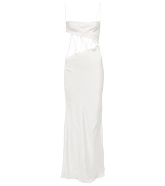 CHRISTOPHER ESBER Cutout silk faille maxi dress