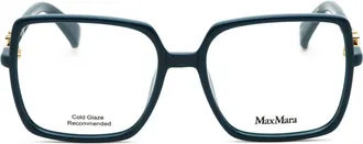 Max Mara MM5108H Rectangular Logo-Plaque Eyeglasses - Turquoise