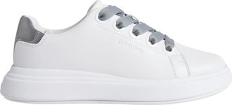 Calvin Klein Witte Sneakers - Dames - Sneakers - Wit - 40 EU - Leer - Schoenen