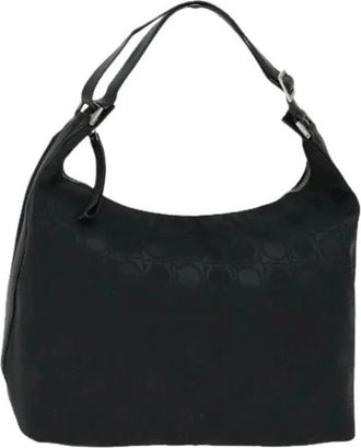 Ferragamo Pre-owned Nylon Schoudertas - Dames - Vintage Schoudertas - Zwart - ONE Size - Nylon - Vintage