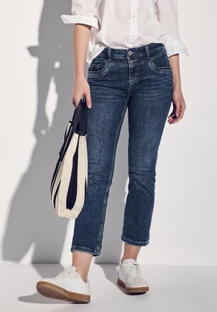 Street One 7/8-Jeans STREET ONE Style Jane, Damen, Gr. 27, L&auml;nge 26, dunkelblau washed, Denim/Jeans, Obermaterial: 79% Baumwolle, 15% Polyester, 4% Elastomulties