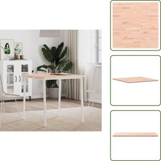 vidaXL The Living Store Piano per Tavolo 70x70x1,5 cm Quadrato Legno Massello di Faggio - Tavolo da pranzo