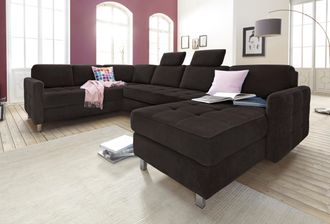 Sit&more Wohnlandschaft »Pablo U-Form« wahlweise mit Bettfunktion und Bettkasten