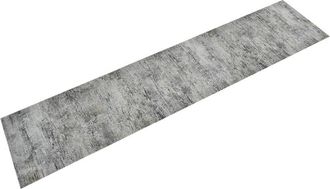 vidaXL Alfombra de cocina lavable terciopelo aspecto hormig&oacute;n 60x300cm vidaXL