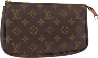Louis Vuitton Pre-owned Clutches, female, Brown, Size: ONE SIZE Pre-owned Canvas Clutch