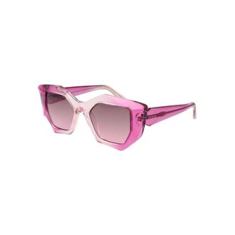 Guess Accessoires, Dames, Roze, ONE Size, Roze Geometrische Zonnebril met Gradiëntlenzen