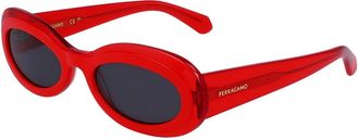 Ferragamo SF 2003S 613 54mm Womens Oval Sunglasses