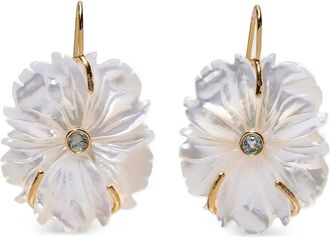 Lizzie Fortunato Oorbellen met gesneden bloemen - Goud
