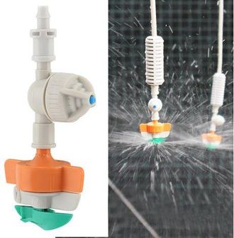 OEM Juego De 5 Boquillas Giratorias Ulisem + Dispositivo Antigoteo + Tubo Capilar Interior Blanco 4/7 Con Conexi&oacute;n De Bot&oacute;n Pulsador, &Aacute;ngulo De Elevaci&oacute;n 