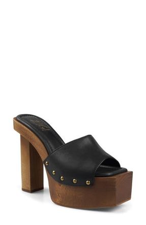 Zigi Soho Cassidey Leather Platform Slide Sandal in Black Leather at Nordstrom, Size 11