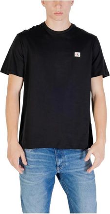 Calvin Klein Jeans Classic T-shirt met ronde hals en korte mouwen - Heren - T-shirts - Zwart - L - Katoen - Tops