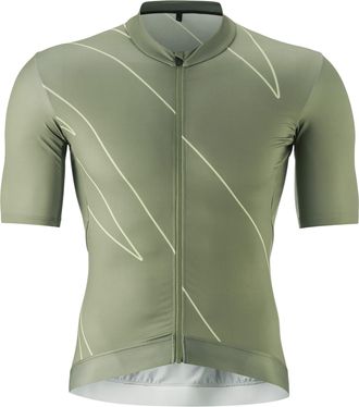 Gonso Radtrikot GONSO Road Jersey Print M, Herren, Gr. M, gr&uuml;n (schilfgr&uuml;n), 86% Polyester, 14% Elasthan, Rundhals, Trikots Radtrikot, Herren Fahrradtrikot 