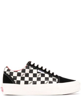 Vans checkerboard flatform trainers - Black