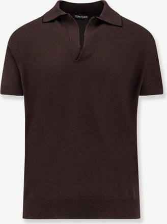 Tom Ford Polo in misto cotone e seta - TOM FORD - gender_Man