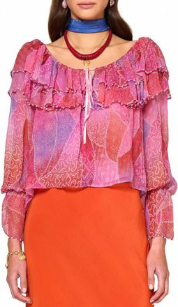 Rixo Maurine Top In Ibiza Night Sunset