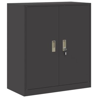 vidaXL Armario De Almacenamiento Negro 80 X 40 X 90 Cm Acero Vidaxl