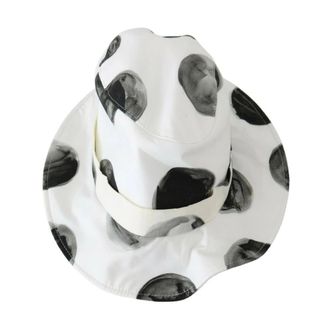 Dolce & Gabbana Accessoires, Dames, Wit, ONE Size, Katoen, Polka Dot Katoenen Bucket Hat