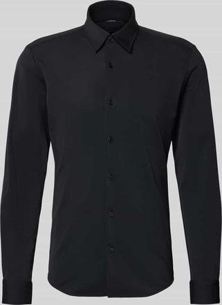 HUGO BOSS Slim Fit Freizeithemd mit Kentkragen Modell P-ROAN in Black, Gr&ouml;&szlig;e XXXL