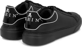 Philipp Plein Mens Sneaker Black Leather Rubber Sole
