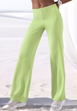 Active By Lascana Sporthose LASCANA ACTIVE, Damen, Gr. XL (48/50), N-Gr, lime, Trikot, Obermaterial: 67% Polyester, 28% Modal, 5% Elasthan, unifarben, bequem lang, Hose