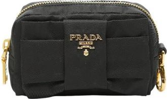 Prada Pre-owned Bags, female, Black, Size: ONE SIZE Pre-owned Nylon Pouch