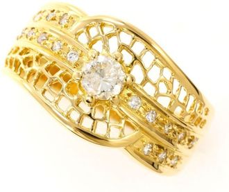 C&A Yellow Gold Yellow Gold (18K) Band Ring (Pre-Owned)
