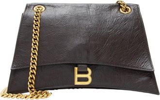 Balenciaga Brown Calfskin Crush Medium Shoulder Bag (Authentic Pre-Loved)