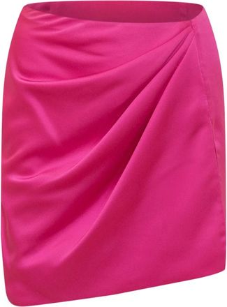 Nineminutes Satijnen Minirok - Dames - Korte rokken - Roze - 2XS - Satijn - Rokken