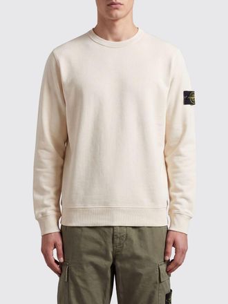 Stone Island Crewneck Jumper in Cotton Jersey with Compass Logo Patch