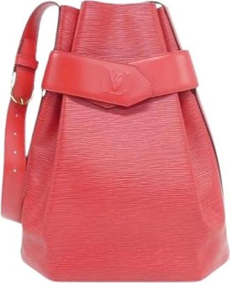 Louis Vuitton Pre-owned Bucket Bags, female, Red, Size: ONE SIZE Pre-owned Leather Bucket Bag