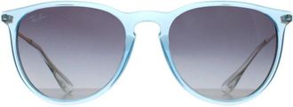Ray-Ban Round Womens Transparent Light Blue Grey Gradient RB4171 Erika - One Size