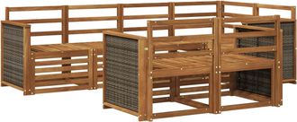 vidaXL Conjunto De Sof&aacute;s De Exterior 6 Uds. Natural Vidaxl
