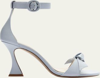 Alexandre Birman Clarita Knot Ankle-Strap Leather Sandals