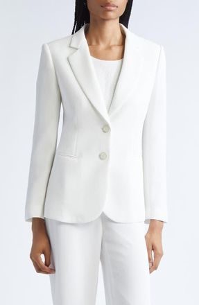 Emporio Armani Two-Button Blazer in Solid White at Nordstrom, Size 14 Us
