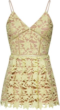 Silvian Heach Top met borduursel en bloemmotief - Dames - Tops zonder mouwen - Geel - M - Tops