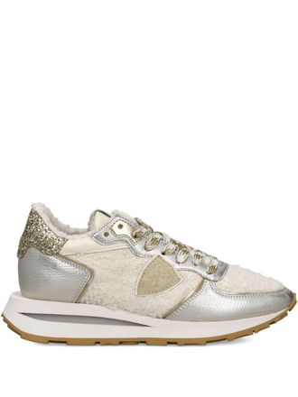 Philippe Model Womens Tropez Haute Low Sneaker In Baby Bear Blanc
