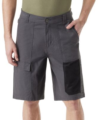 G.H. Bass & Co. Mens Bass Outdoor Explorer Shorts Forged Iron Flat Front Cargo FTS49